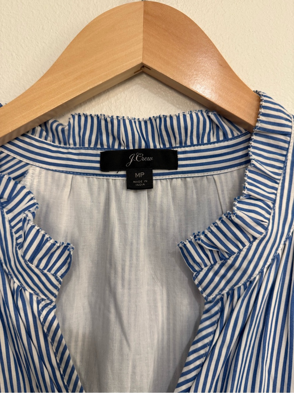 Adorable Blue and White Striped Tiered Jcrew Women's Dress - Picture 2 of 5